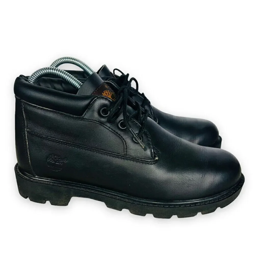 Timberland Waterproof Chukka Boots Black Leather 10920 Youth 4.5M‎
